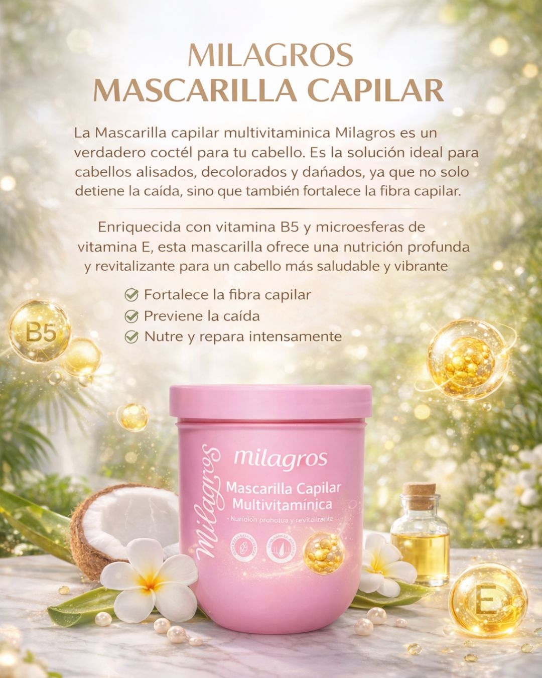 Kit capilar de arroz y multivitamínico